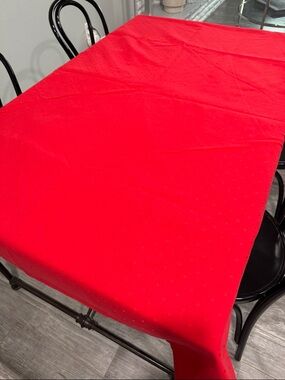 kate spade Bright Red Dotted Tablecloth
